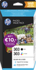 HP 303 Cartridges Combo Pack + 40 sheets of 10x15 photo paper