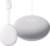 Google Chromecast 4K avec Google TV + Google Nest Mini Blanc