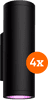 Philips Hue Appear muurlamp White and Color Zwart 4-Pack