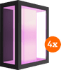 Philips Hue Impress muurlamp White and Color zwart breed 4-pack