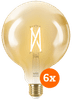 WiZ Ampoule à Filament Connectée Globe XL Lot de 6 - Lumière Blanche Chaude à Lumière Blanche Froide - E27