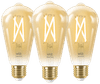 Wiz Smart Filament Light Edison 3-pack - Warm to Cool White Light - E27