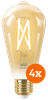 WiZ Smart Filament lamp Edison 4-pack - Warm tot Koelwit Licht - E27