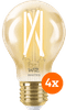 WiZ Smart Filament Light Standard Gold 4-pack - Warm to Cool White Light - E27