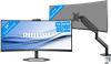 Philips 34E1C5600HE/00 + BlueBuilt Monitorarm Mechanische Veer voor 1 Ultrawide Monitor