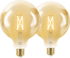 WiZ Ampoule à Filament Connectée Globe XL Lot de 2 - Lumière Blanche Chaude à Lumière Blanche Froide - E27
