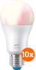 WiZ Smart lamp 10-pack - Gekleurd en Wit Licht - E27