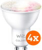 WiZ Smart Spot 4-pack - Gekleurd en Wit Licht - GU10