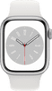 Apple Watch Series 8 4G 41mm Zilver Aluminium Witte Sportband