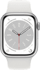 Apple Watch Series 8 41 mm Aluminium Argent Bracelet Sport Blanc