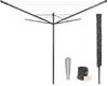 Brabantia Lift-O-Matic Séchoir Parapluie 50 Mètres + Ancrage + Housse + Sac