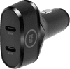 BlueBuilt Power Delivery Car Charger with 2 USB-C Ports 45W Black