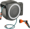 GARDENA Wall Hose Box 25 RollUp M/L White + Spray Nozzle