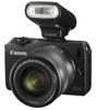 Canon EOS M zwart + 18-55mm + flitser