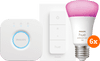 Philips Hue White and Color Starter Pack E27 with 6 Lights + Dimmer + Bridge