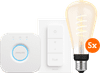Philips Hue Filament White Ambiance Edison XL Lot de 5 Kit de Démarrage