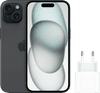Apple iPhone 15 256 Go Noir + Apple Chargeur Rapide