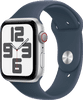 Apple Watch SE (2022) 4G 44mm Zilver Aluminium Sportband S/M