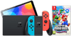 Nintendo Switch OLED Blauw/Rood + Super Mario Bros. Wonder