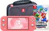 Nintendo Switch Lite Corail + Super Mario Bros. Wonder + Housse de Protection