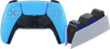 Sony PlayStation 5 DualSense Wireless Controller Starlight Blue + BlueBuilt Charging Dock