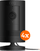 Ring Stick Up Cam Plug-In - Zwart 4-pack