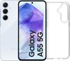 Samsung Galaxy A55 256 Go Bleu Clair 5G + BlueBuilt Back Cover Transparent