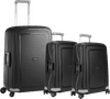 Samsonite S'Cure Spinner 69cm + 55cm + 55cm Black Suitcase Set