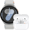 Samsung Galaxy Watch 7 Zilver 44mm + Galaxy Buds3 Wit