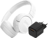 JBL Tune 670NC Wit + BlueBuilt Quick Charge Oplader met Usb A Poort 18W Zwart