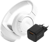 JBL Tune 720BT Wit + BlueBuilt Quick Charge Oplader met Usb A Poort 18W Zwart