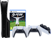 PS5 Slim Disc Edition + FC 25 + Façades Noir + Manette Supplémentaire Blanc + Station de Charge
