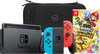 Nintendo Switch Rood/Blauw + Mario Party Jamboree + BlueBuilt Beschermhoes