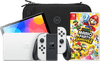 Nintendo Switch OLED Wit + Mario Party Jamboree + BlueBuilt Beschermhoes