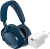 Bowers & Wilkins Px7 S2 Blue + BlueBuilt Power Delivery Charger with USB-C Port 20W White