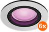 Philips Hue Centura inbouwspot White and Color - rond - Aluminium - 6-pack