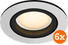 Philips Hue Milliskin Spot Encastré White Ambiance - Rond - Aluminium - Lot de 6