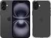 Apple iPhone 16 Plus 128 Go Noir + BlueBuilt Protective Back Cover Transparent