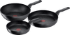 Tefal Hard Titanium Pro Frying Pan Set 24cm + 28cm + Wok