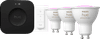 Philips Hue White and Color Kit de Démarrage GU10 Lot de 3 + Bridge Pro + Variateur