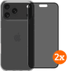BlueBuilt Back Cover iPhone 17 Pro Max Transparant + Privacy Screenprotector Duo Pack