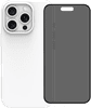 BlueBuilt Back Cover iPhone 16 Pro Blanc + Protège-écran avec Filtre de Confidentialité Verre