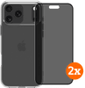 BlueBuilt Protective Cover iPhone 17 Pro Max Transparant + Privacy Protector Duo Pack