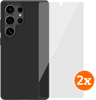 BlueBuilt Samsung Galaxy S25 Ultra Back Cover Zwart + Screenprotector Glas Duo Pack