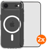 BlueBuilt Protective Back Cover MagSafe iPhone Air Transparent + Protège-écran Lot de 2