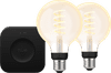 Philips Hue Filament White Ambiance Globe Duo pack + Bridge Pro
