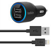 Belkin Lightning Chargeur auto Double USB Noir
