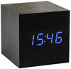 Gingko Cube Click Clock Black/Blue