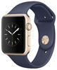 Apple Watch Sport 42mm Goud/Middernachtblauwe Sportband