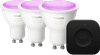 Philips Hue White and Color GU10 3-Pack + Bridge Pro Startpakket
